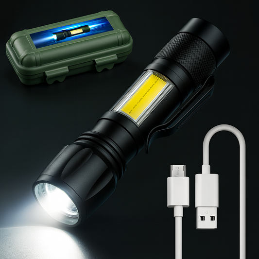Lampara Tactica Recargable Usb Linterna